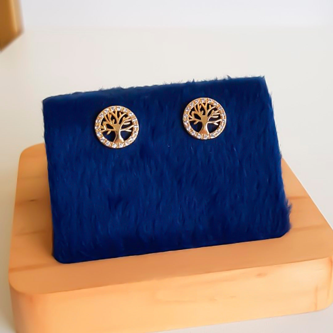 Brinco Árvore da Vida Banhado a Ouro 18K