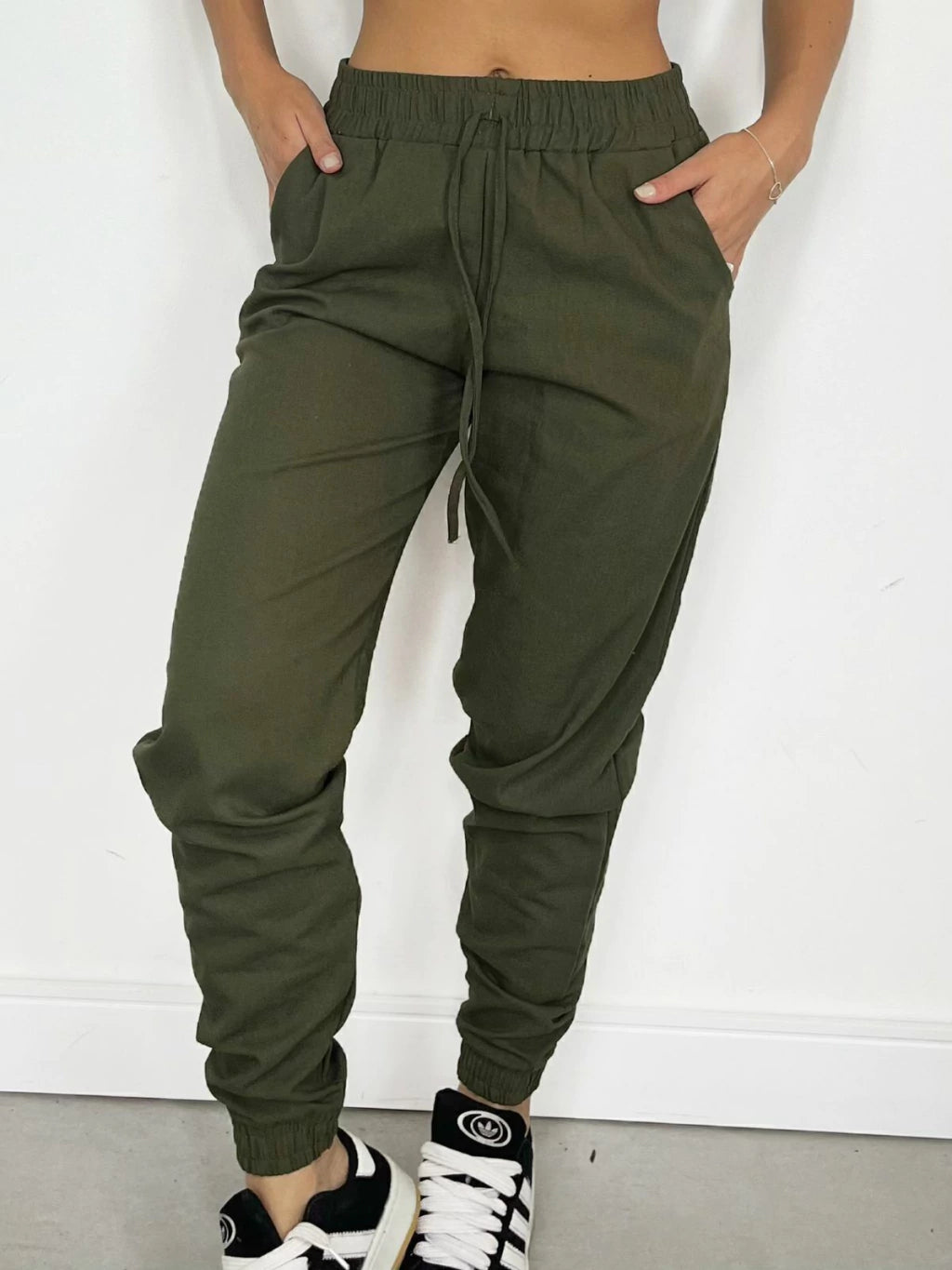 Calça Feminina Linho Jogger