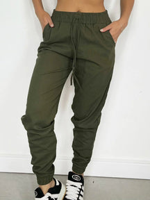 Calça Feminina Linho Jogger
