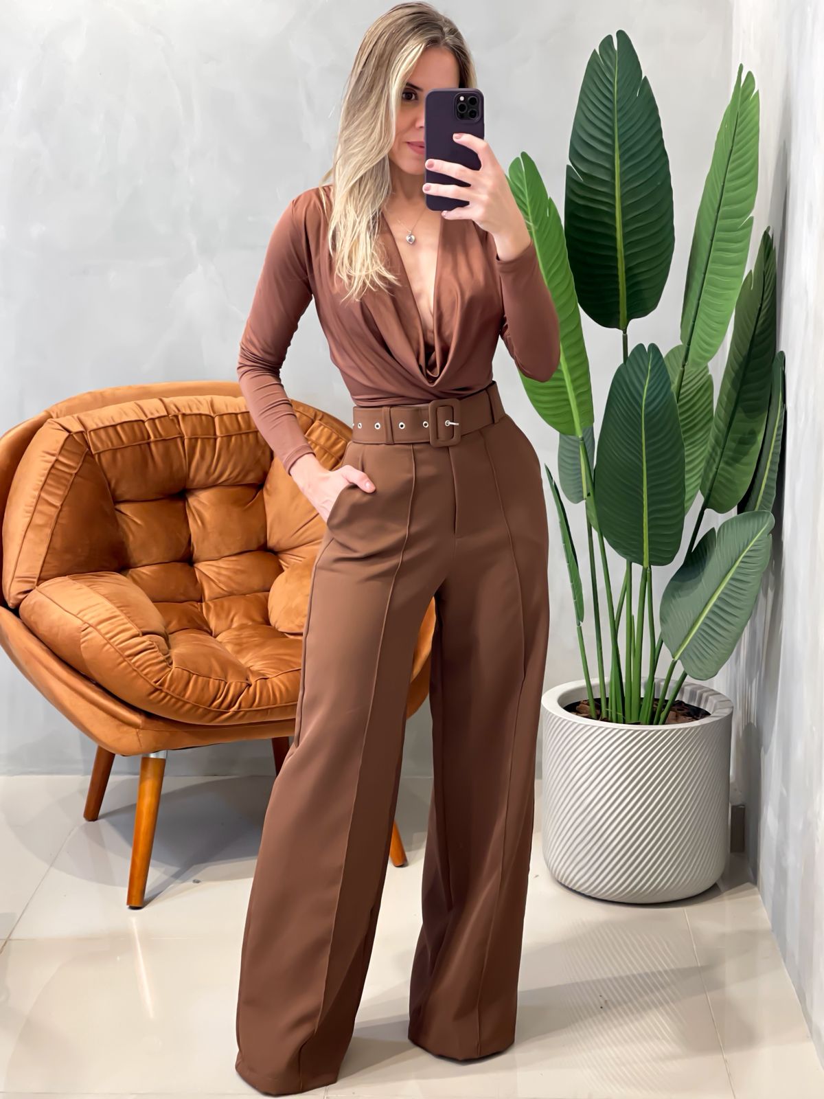 Cropped Manga Longa com Gola Boba