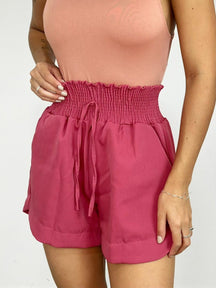 Short em Alfaiataria com Cós Elástico