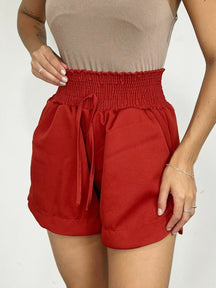 Short em Alfaiataria com Cós Elástico