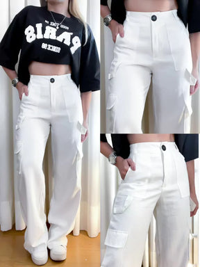 Calça Cargo em Alfaiataria Marrant com Elastano Verena