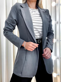 Blazer em Alfaiataria Ponto Roma com Elastano