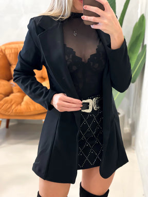 Blazer em Alfaiataria Ponto Roma com Elastano