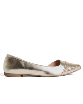 Sapatilha Feminina em Verniz Dourado