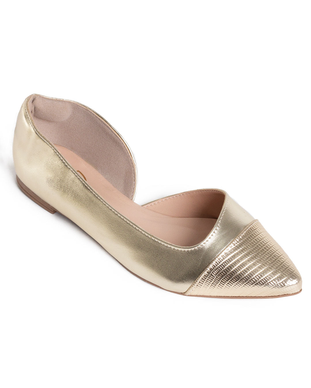 Sapatilha Feminina em Verniz Dourado