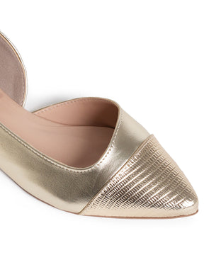 Sapatilha Feminina em Verniz Dourado