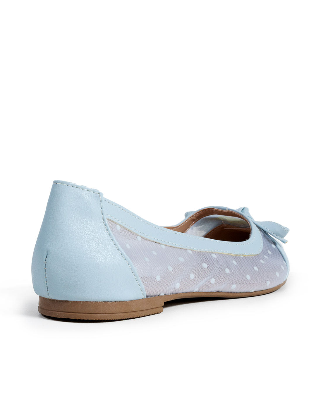 Sapatilha Feminina em Napa e Tela Acqua com Poá