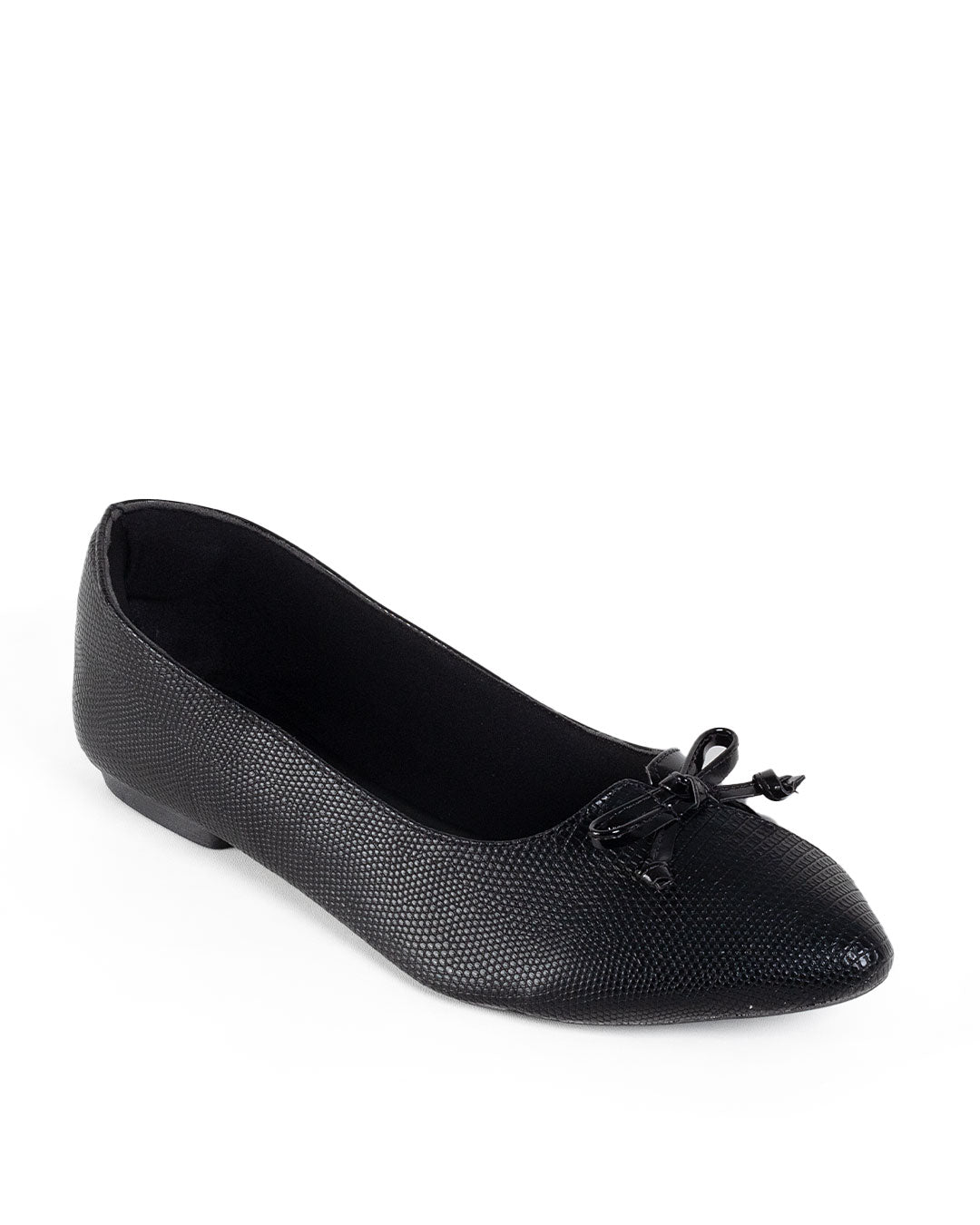 Sapatilha Feminina Lizard e Verniz Preto