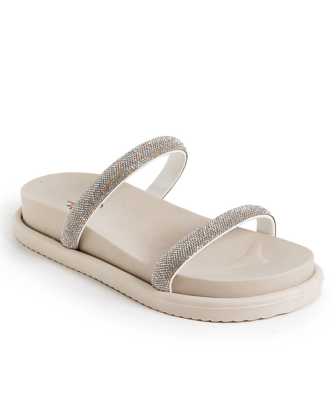 Sandália Birken Feminina Brilho Off White