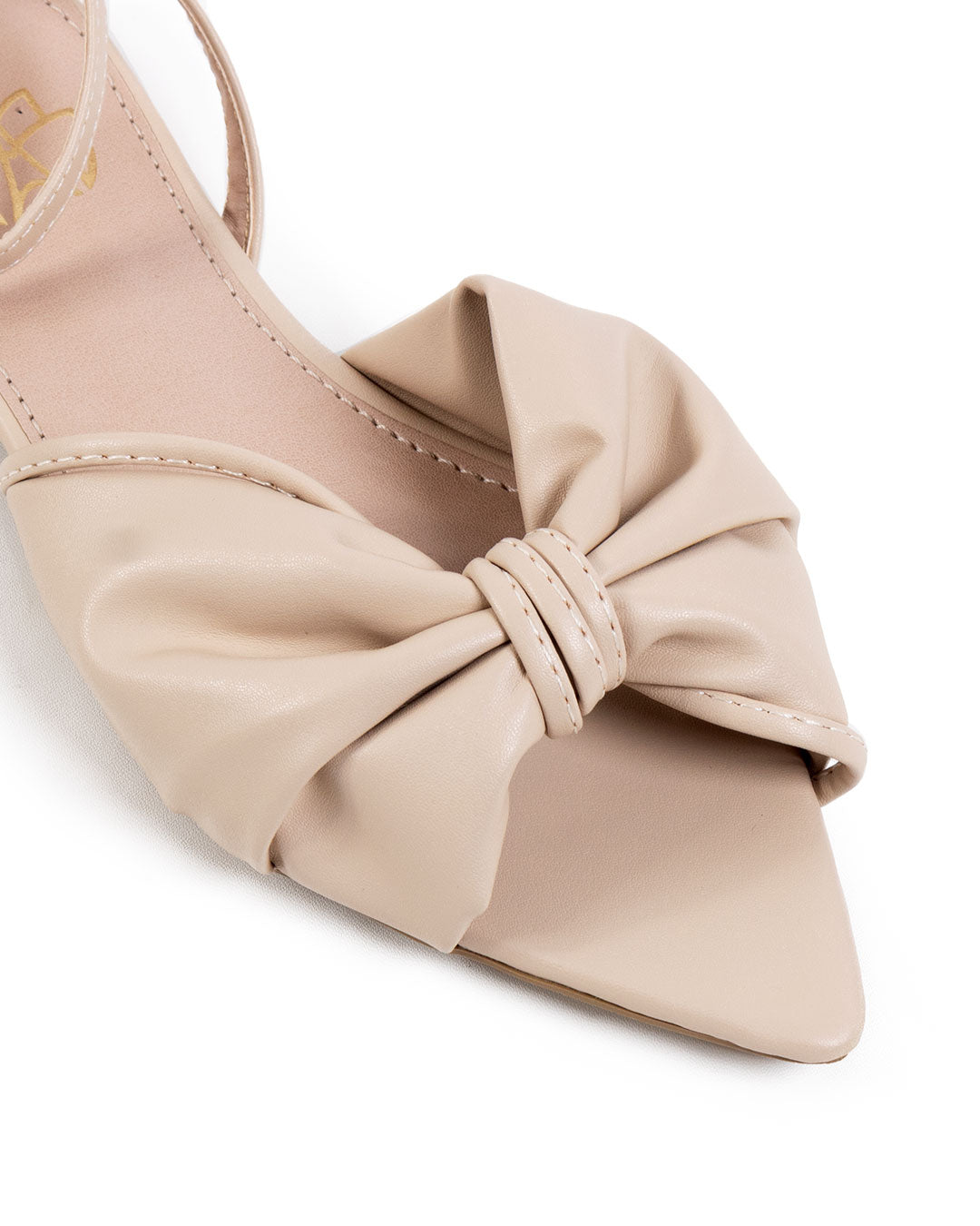 Sandália Rasteira Napa Paris Cream com Laço